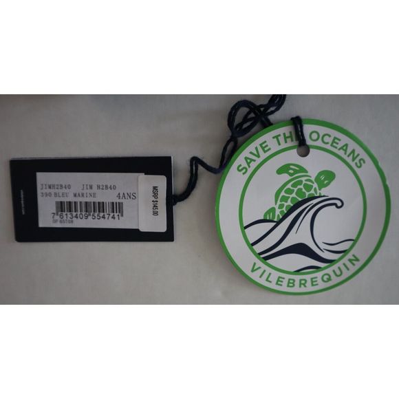 Vilebrequin JIMH2B40 Boy's Sz 4 Blue Marine Hazy Turtle Print Swim Trunks - Picture 4 of 10